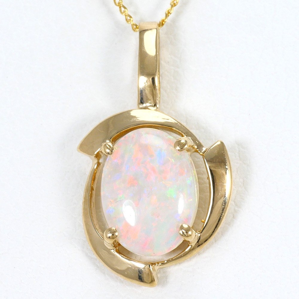 VINTAGE 14k Gold Opal Necklace